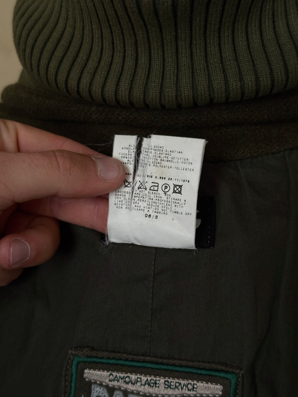 FW2005 Dolce & Gabbana Military Khaki Wool Peacoat - XL