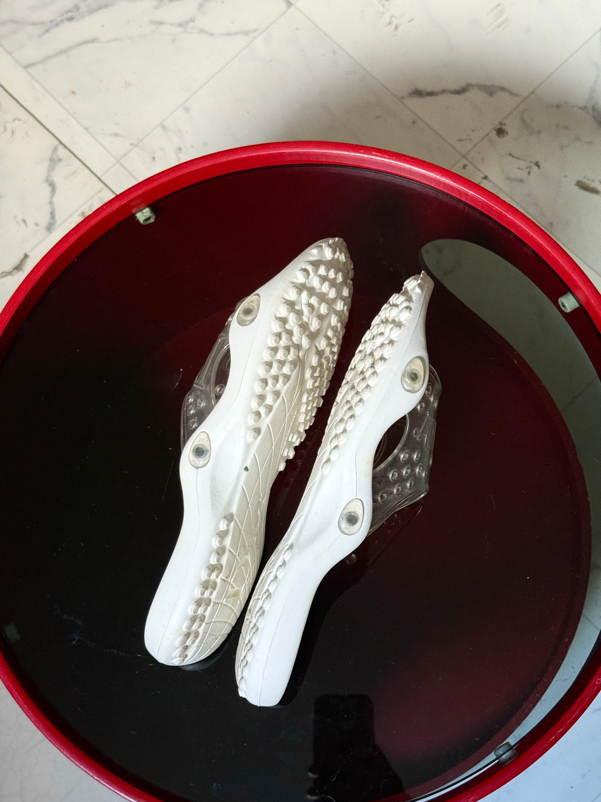 Vintage Christian Dior Trotter Monogram Rubber White Sandals - EU 42