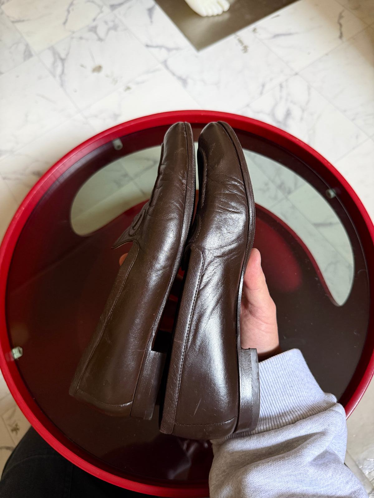 Vintage Brown Gucci Horsebit Leather Loafers - EU 40
