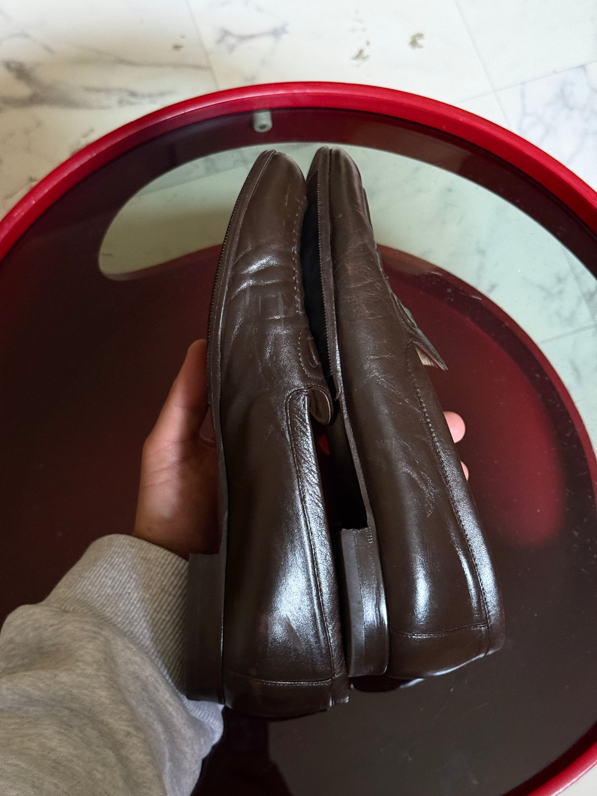 Vintage Brown Gucci Horsebit Leather Loafers - EU 40