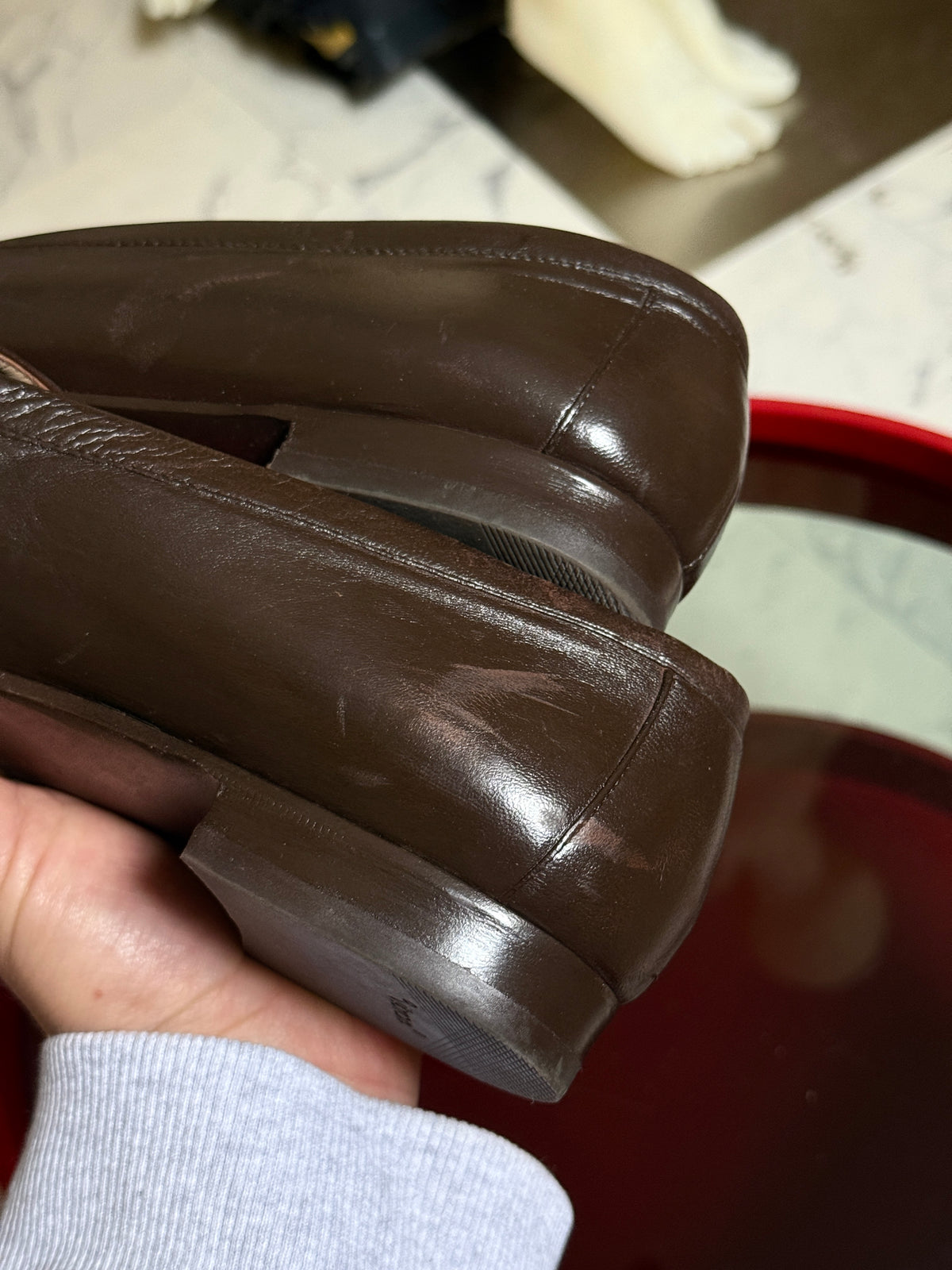 Vintage Brown Gucci Horsebit Leather Loafers - EU 40