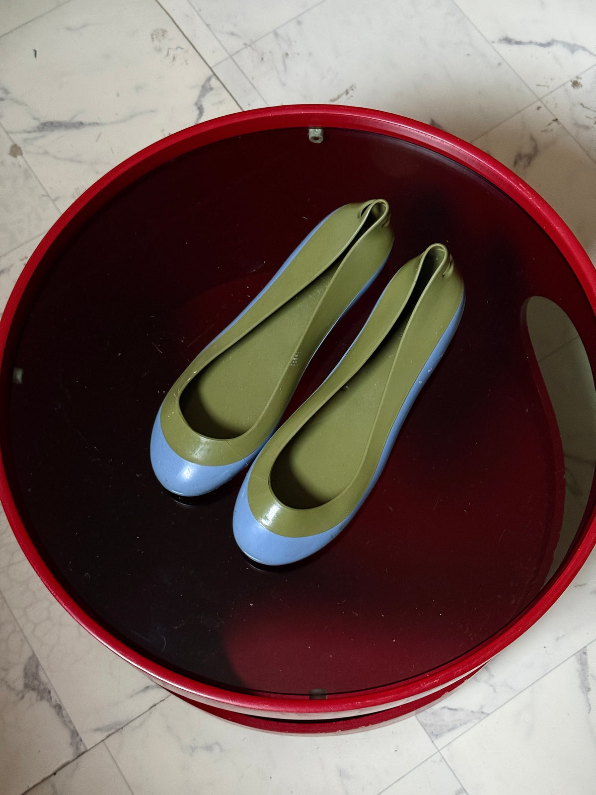 Vintage 2000s Kartell "Glue Cinderella" Two-Tone Ballerina Flats - EU 38
