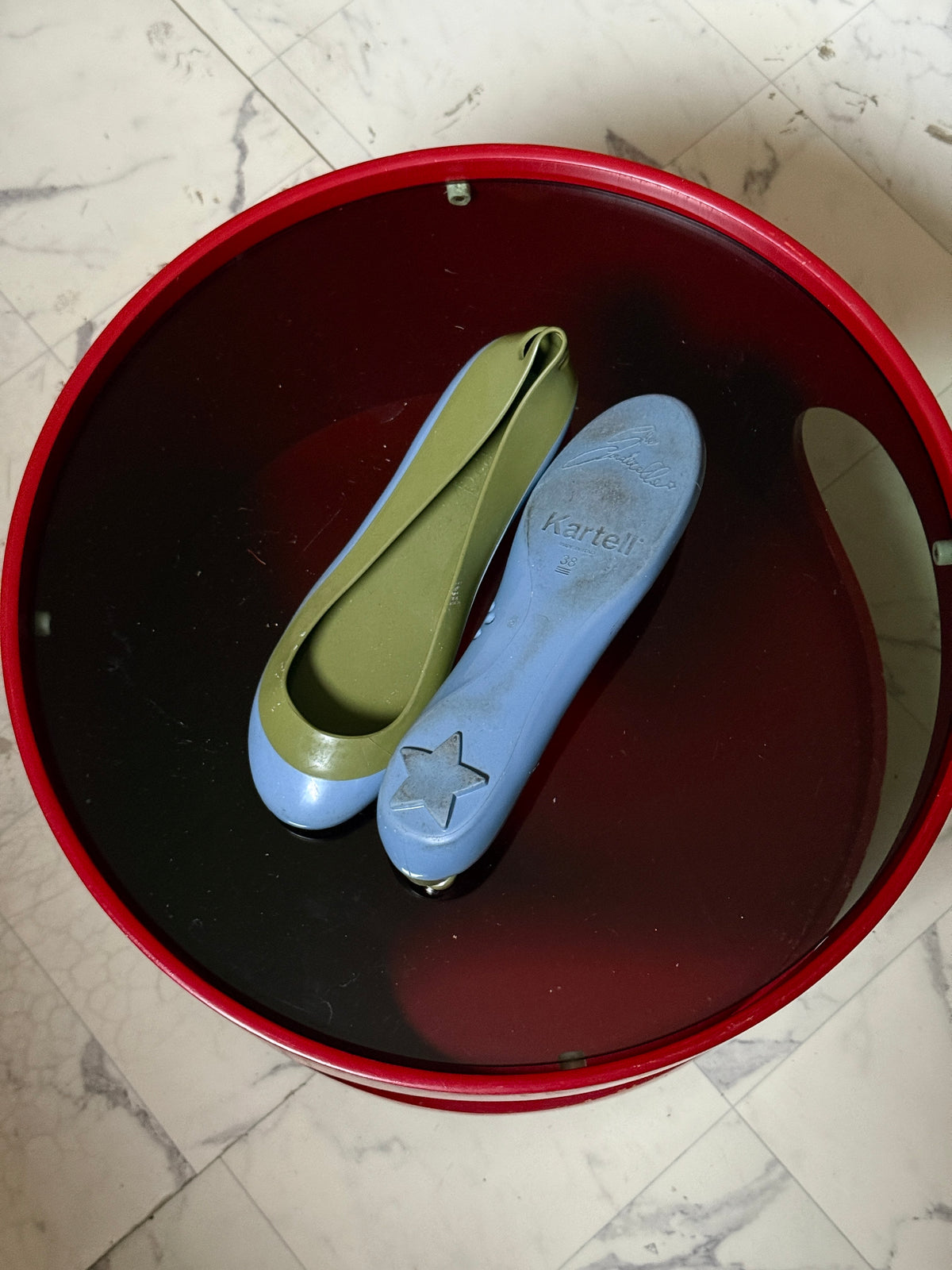 Vintage 2000s Kartell "Glue Cinderella" Two-Tone Ballerina Flats - EU 38