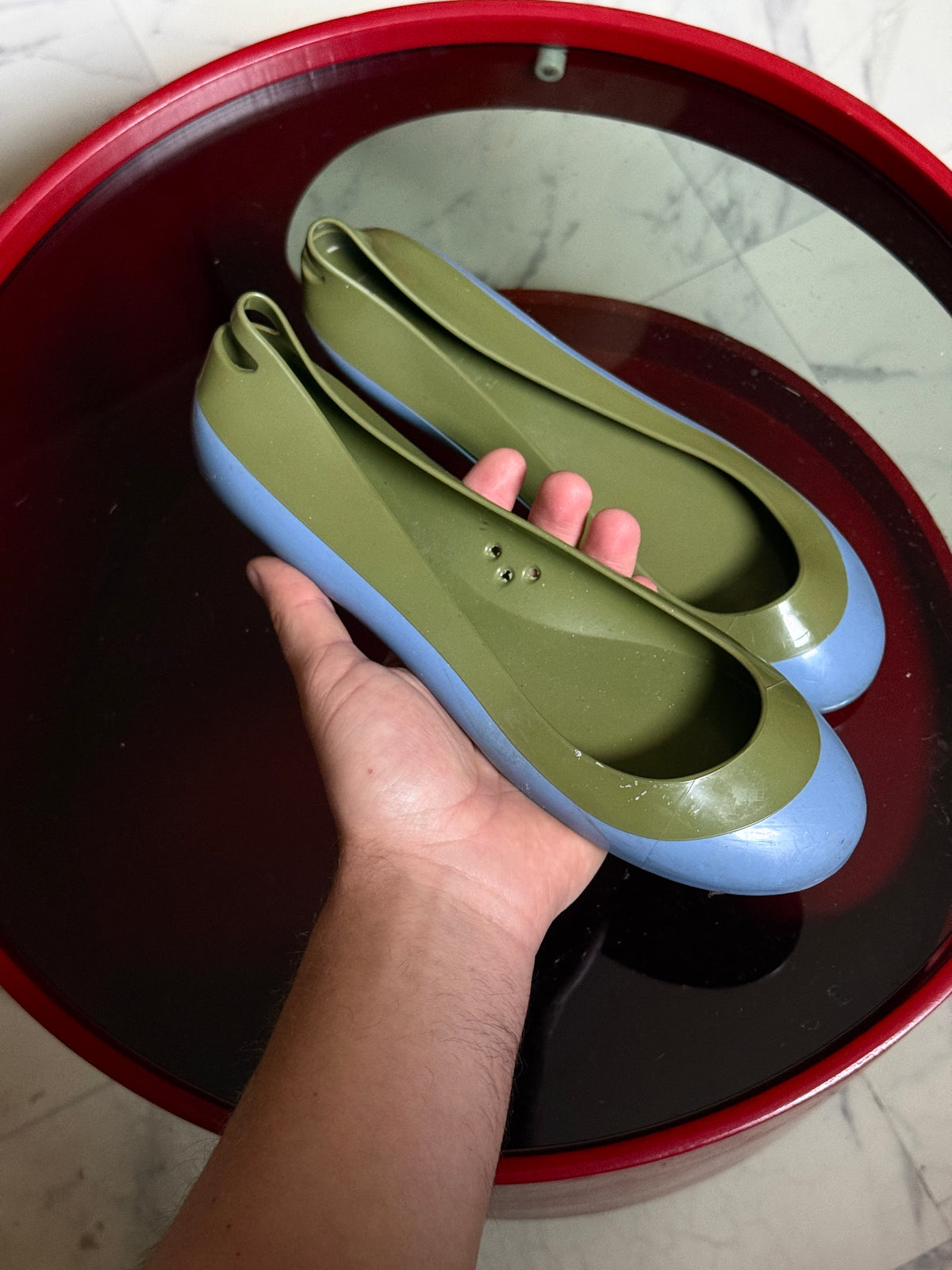 Vintage 2000s Kartell "Glue Cinderella" Two-Tone Ballerina Flats - EU 38