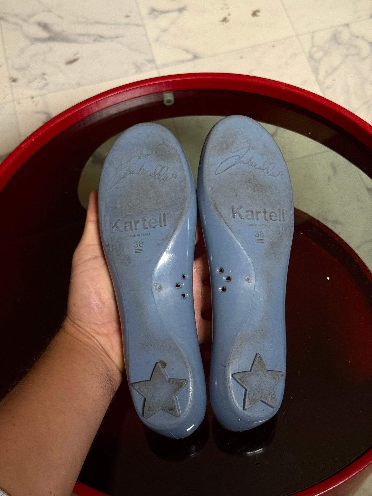 Vintage 2000s Kartell "Glue Cinderella" Two-Tone Ballerina Flats - EU 38