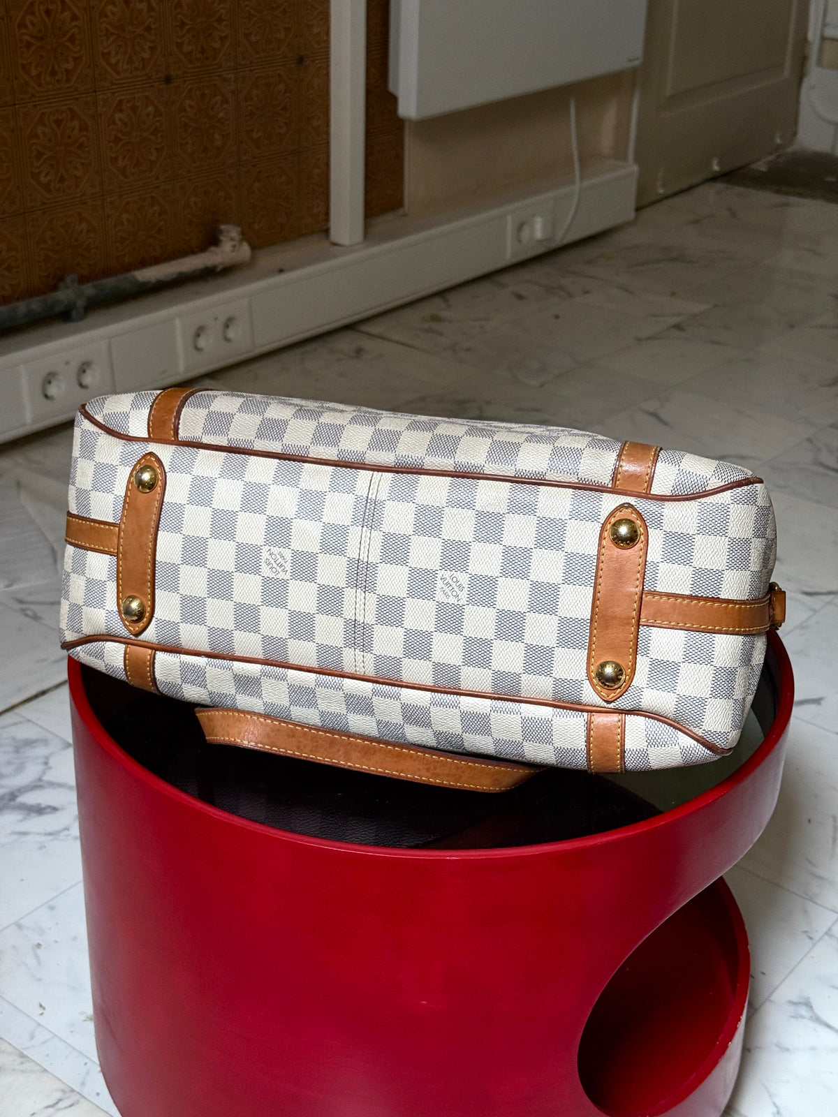 Vintage 2010 Louis Vuitton Damier Azur Stresa PM Shoulder Bag (FL2120)