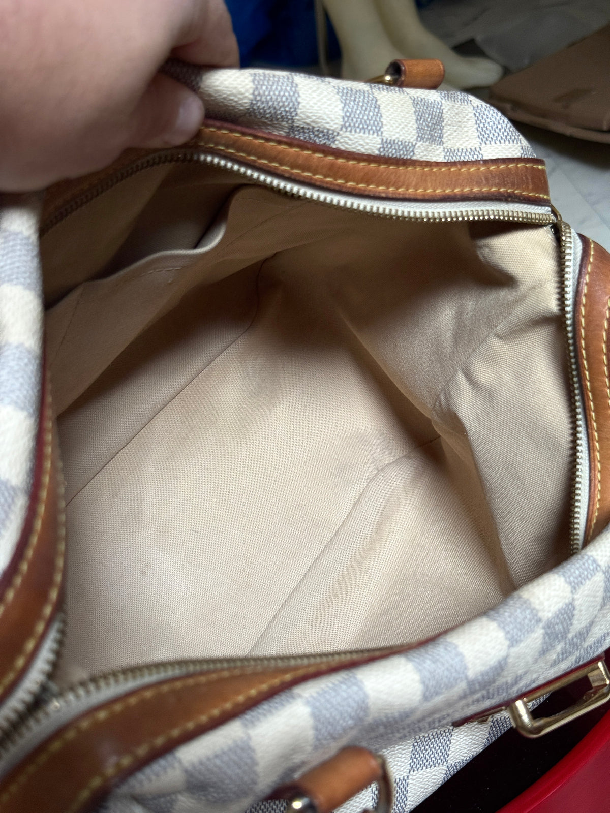 Vintage 2010 Louis Vuitton Damier Azur Stresa PM Shoulder Bag (FL2120)