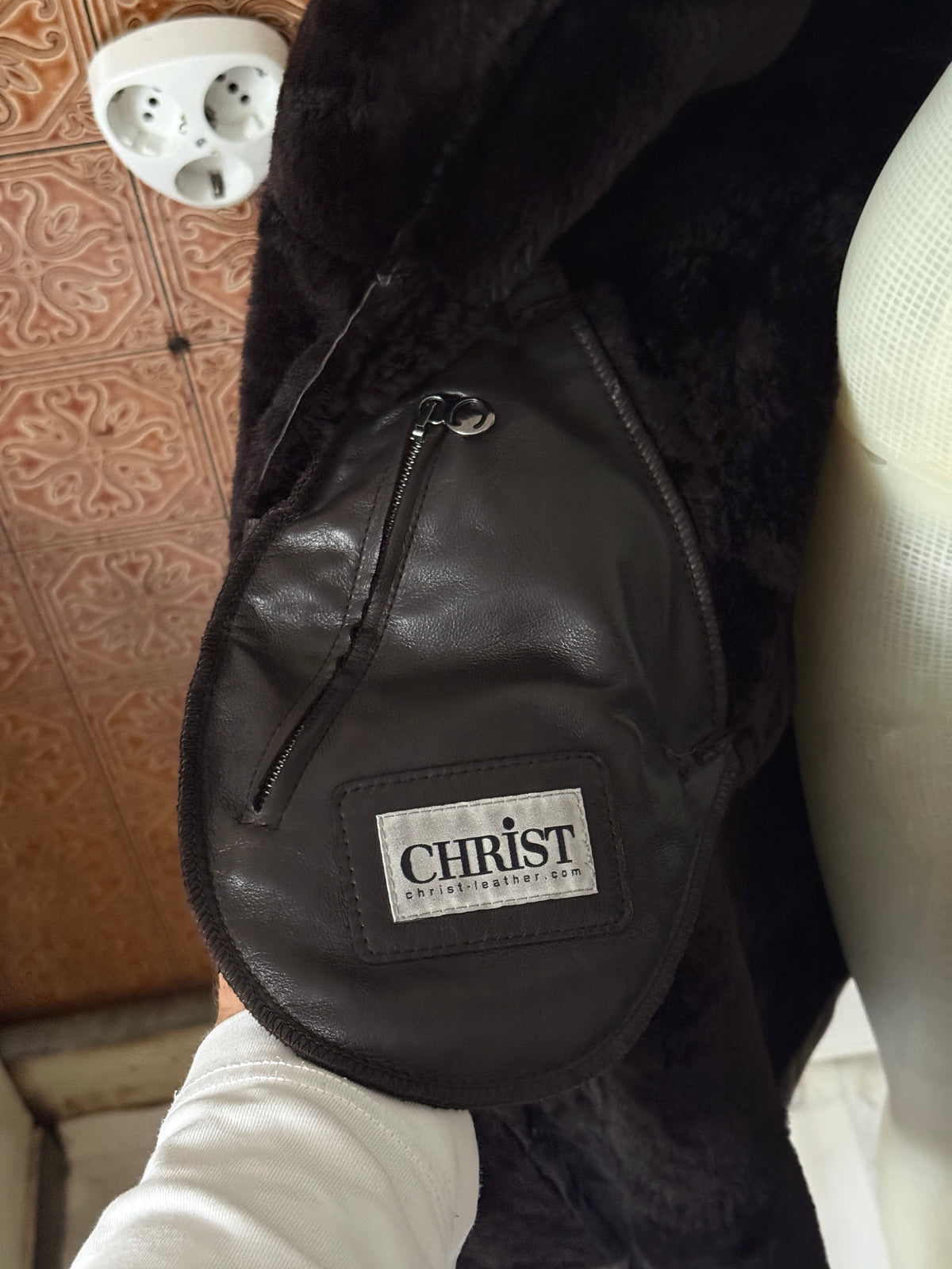 Vintage 2000s “Werner Christ” Suede Shearling Belted Coat - L