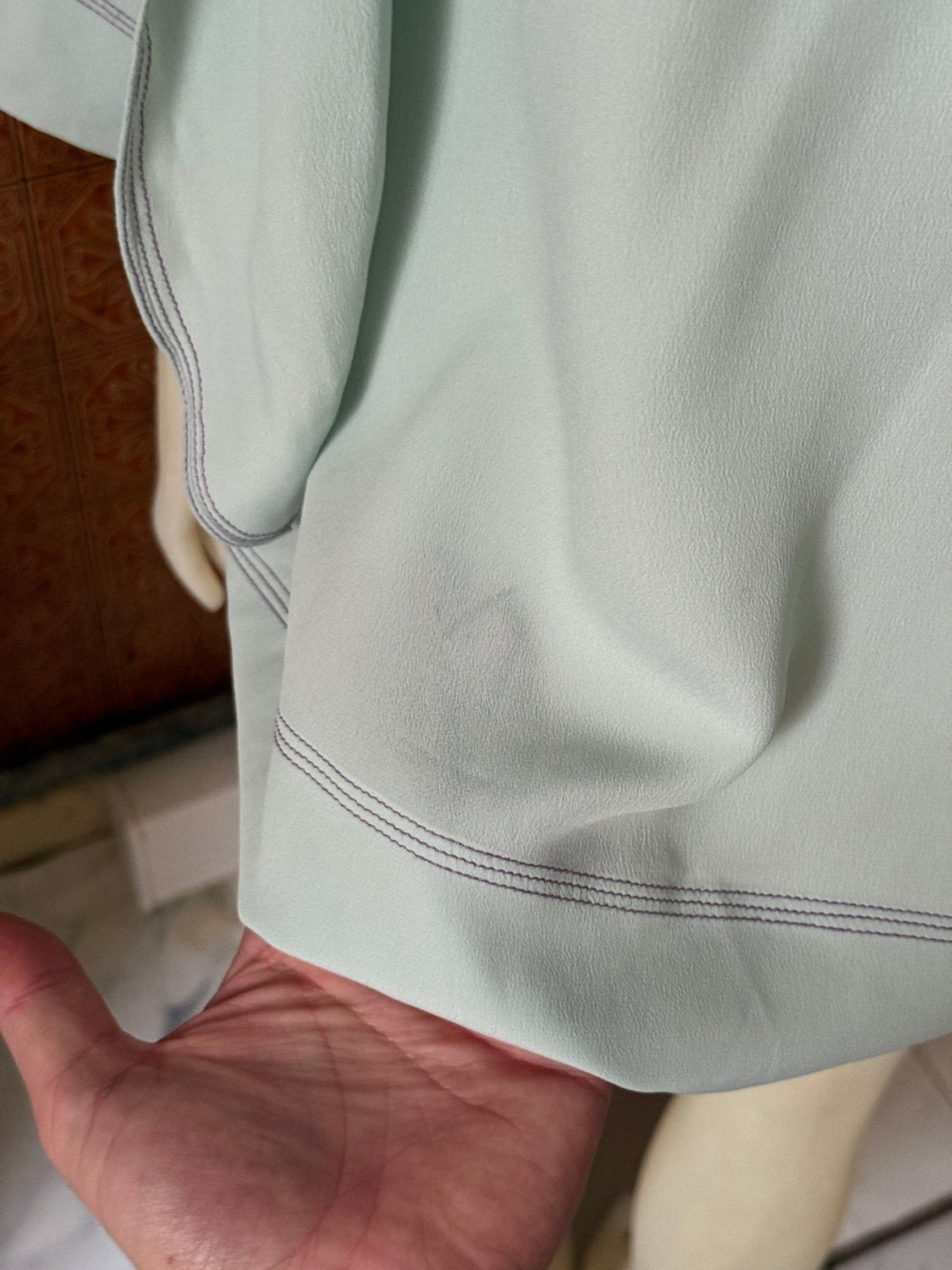 Marni Turquoise Silk-Blend Oversized Blouse with Detachable Scarf - L - Fomeaux | Curated Vintage & Designer Bags